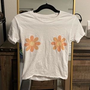 Hippie flower tee xs
